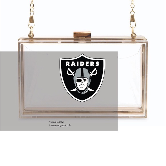 Las Vegas Raiders clear acrylic clutch - Picture 1 of 1